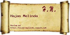 Hajas Melinda névjegykártya